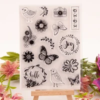 butterfly bird clear stamp transparent seal diy scrapbooking card making clear silicone stamp crafts supplies 2021 new stamps