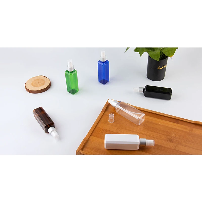 Пустые черные квадратные бутылки с тонким распылителем 100 мл X 50 контейнер для