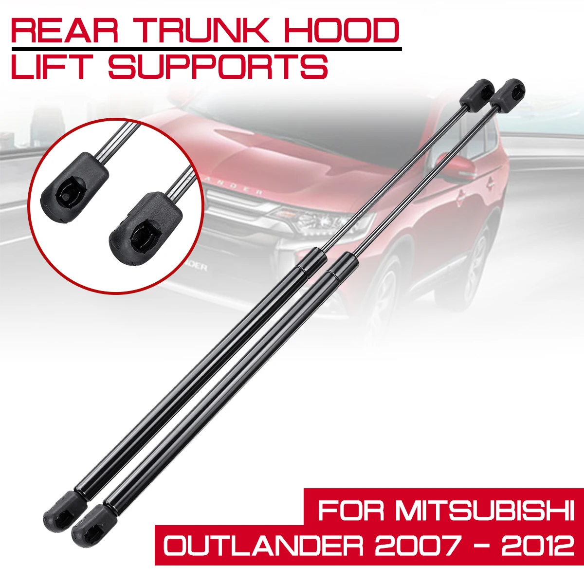 For Mitsubishi Outlander 2007-2012 Rear Trunk Tailgate Gas Spring Shock Lift Struts Strut Support Rod Arm Bars Bracket