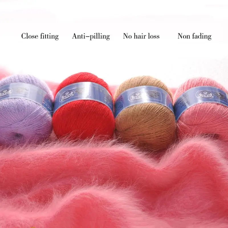 50 + 20 г/компл. длинная плюшевая норковая кашемировая пряжа для вязания крючком