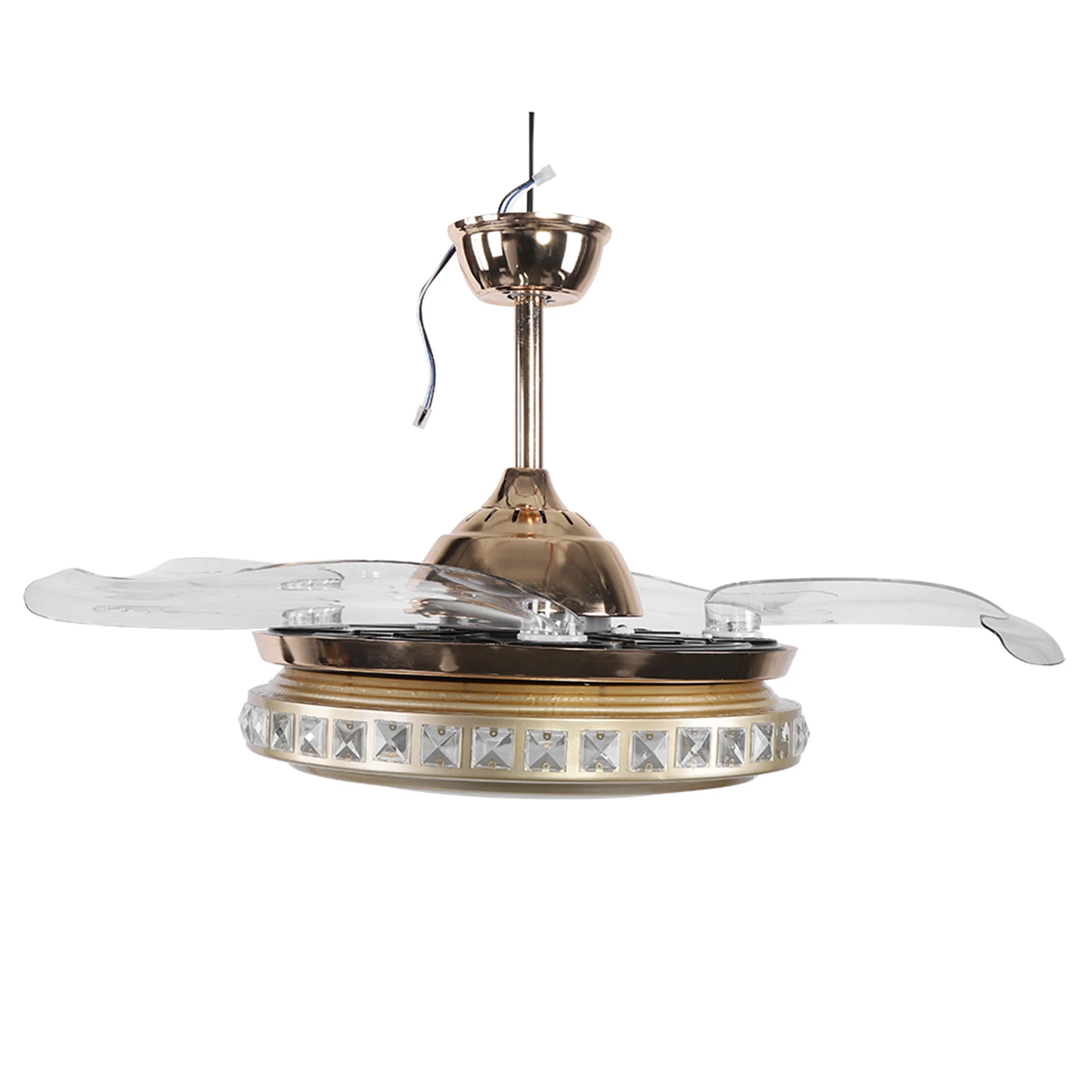 42 дюймовый Invisiable Хрустальный потолочный вентилятор светильник современный