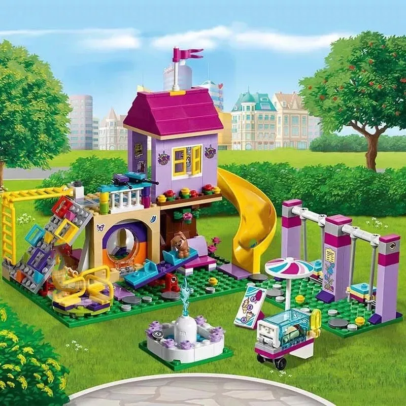

341Pcs Girl Friends Serise Building Block Toys Compatible Lepinglys City Playground Heartlake Brick Enlightenment Toy Child Gift