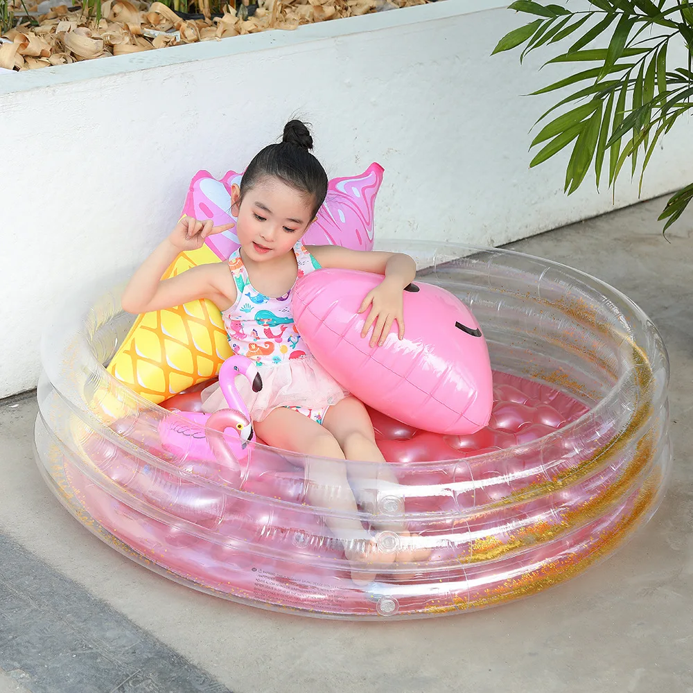 

Baby Fashion Sequined Swimming Pool Bathing Inflatable Pool Float Paddling Swimming Ocean Ball Pool Household Bathtub For kids