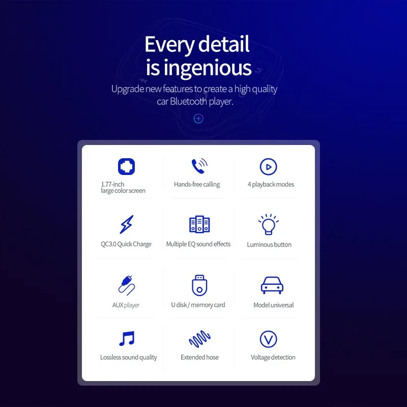 MP3 плеер Bluetooth 5 0 автомобильный набор свободные руки FM передатчик модулятор с 1 77