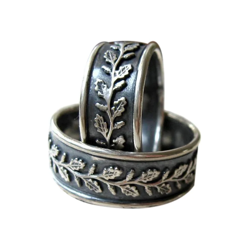 Винтажное кольцо модное ювелирное изделие с узором листьев винограда для