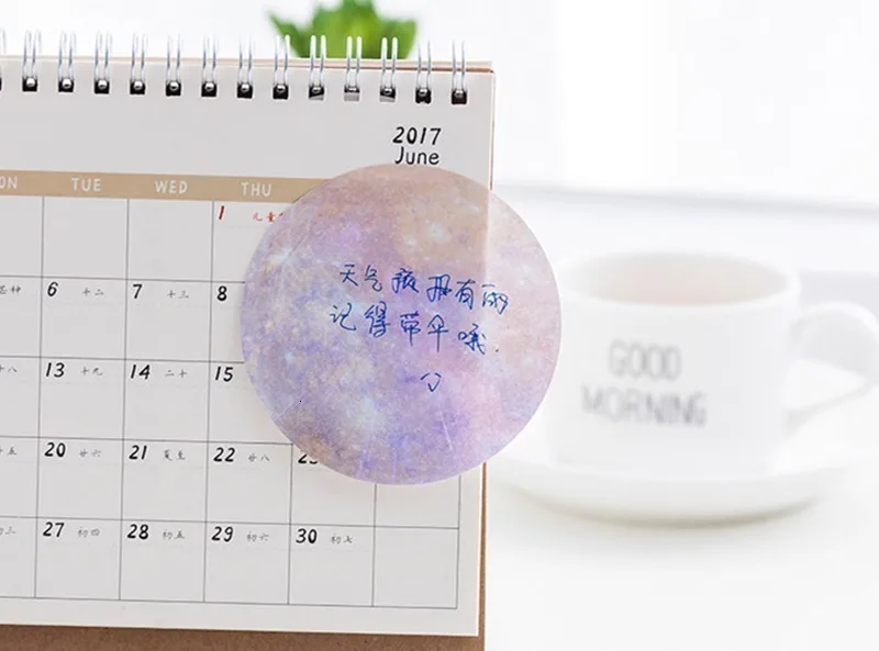30 шт./лот, креативный блокнот с изображением земли и Луны, Kawaii, школьные канцелярские принадлежности, офисные Стикеры, милые Стикеры-планировщики, блокнот, 02100