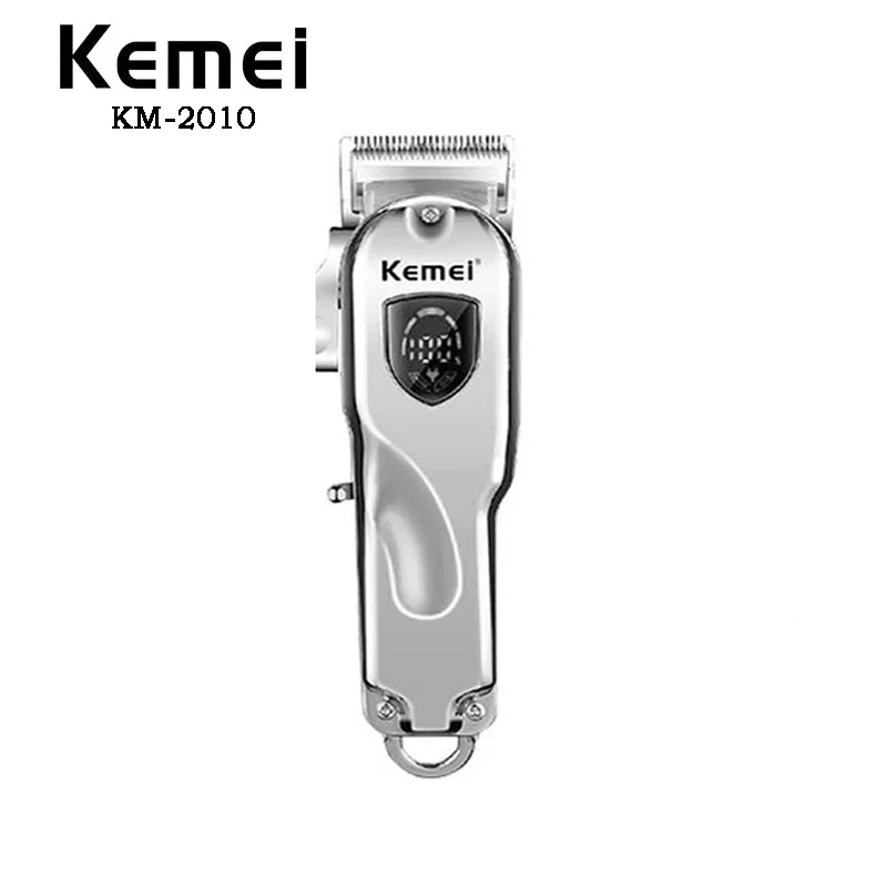 

Kemei KM-2010 Professional Hair Trimmer Cordless Hair Cutter Barber Clippers Hair Clipper Adjustment LCD Display Beard Trimmer