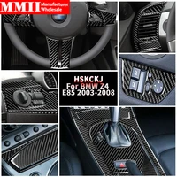 for bmw z4 e85 e86 2003 2004 2005 2006 2007 2008 carbon fiber interiors trim sticker gear shift air outlet frame cd accessories