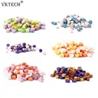 Восковые бусины для рукоделия, восьмиугольные, 100 шт., штамп планшет шт.