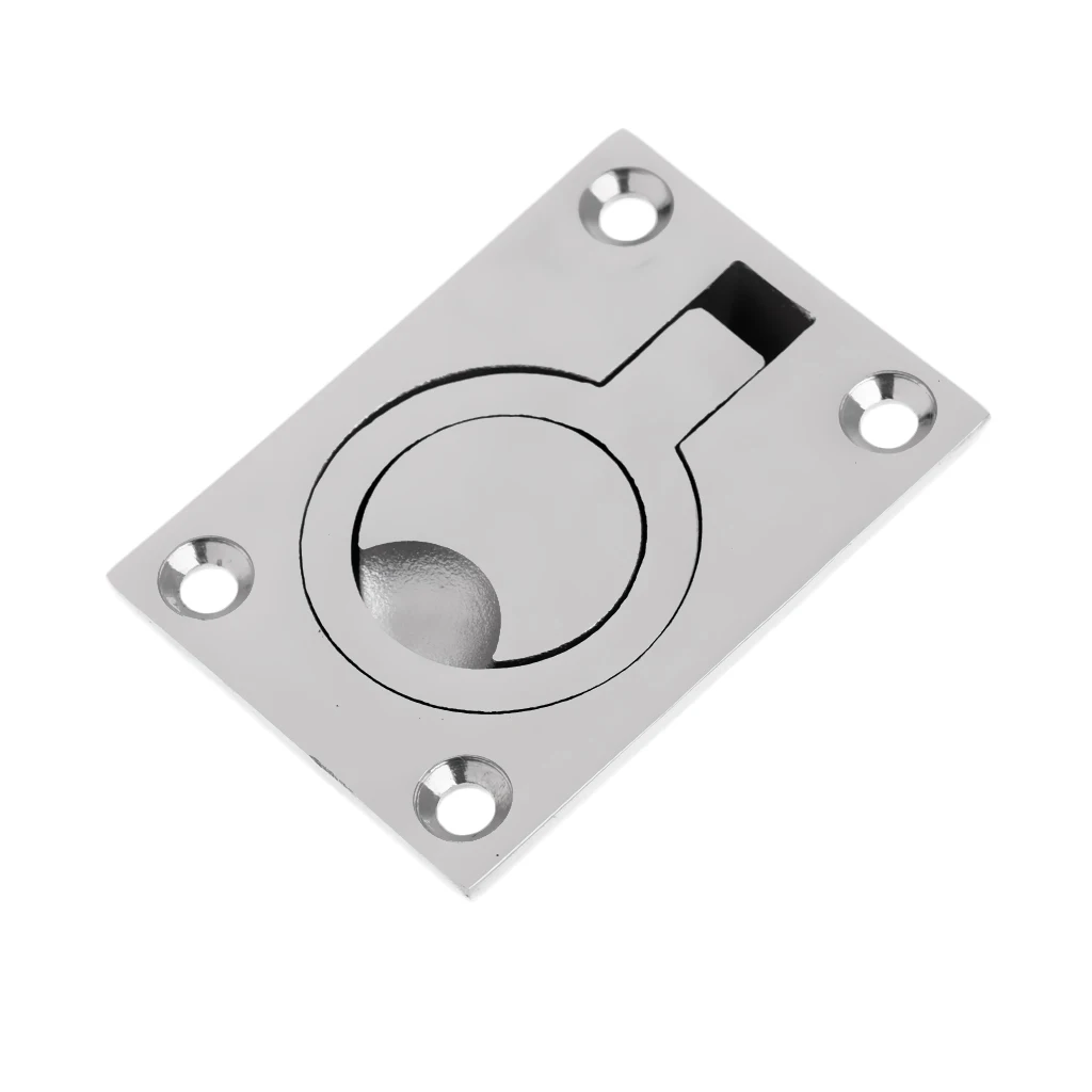 

Boat Marine Stainless Flush Mount Handle Pull Deck Hatch Locker Plate