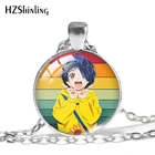 2021 Новое ожерелье с подвеской Wonder Egg в приоритете аниме-Подвески Круглые Стеклянные фото ожерелья 25 мм Ювелирные изделия Подарки веер