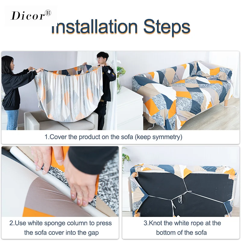 DICOR роскошный набор чехлов для диванов эластичные секционные чехлы гостиной