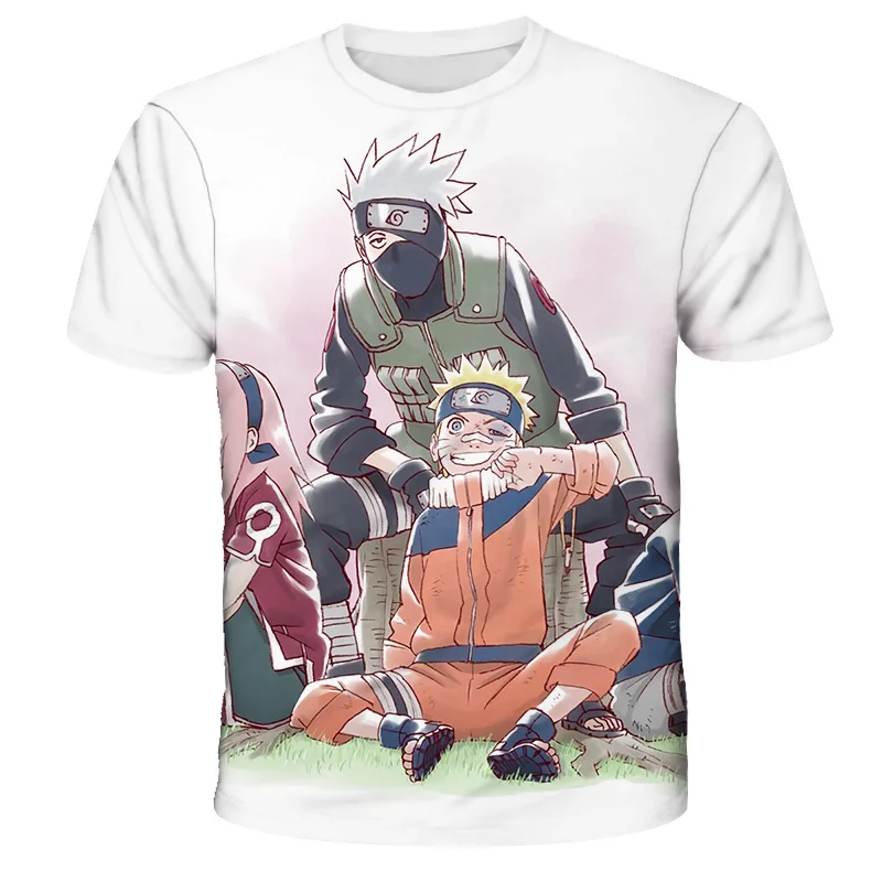 Футболки для мальчиков детская одежда с мультипликационным рисунком Nαruto