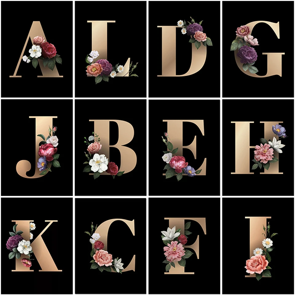 

DIY 5D Flower Word Diamond Painting Text Full Square Round Drill Mosaic Letter Diamond Embroidery Cross Stitch Home Decoration
