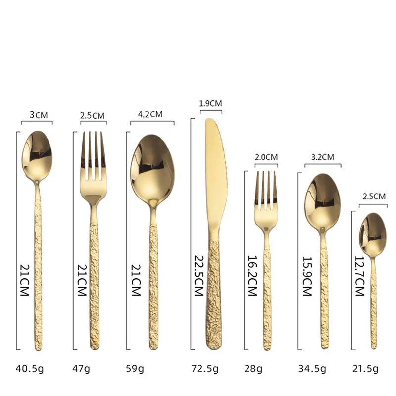 Набор столовых приборов в европейском стиле тиснение золотом набор посуды