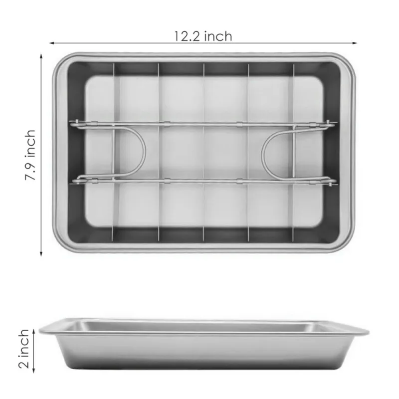 

18 Cavity Baking Tools Professional Bakeware Easy Cleaning Square Lattice Chocolate Cake Mold Brownie Baking Pan Non-Stick