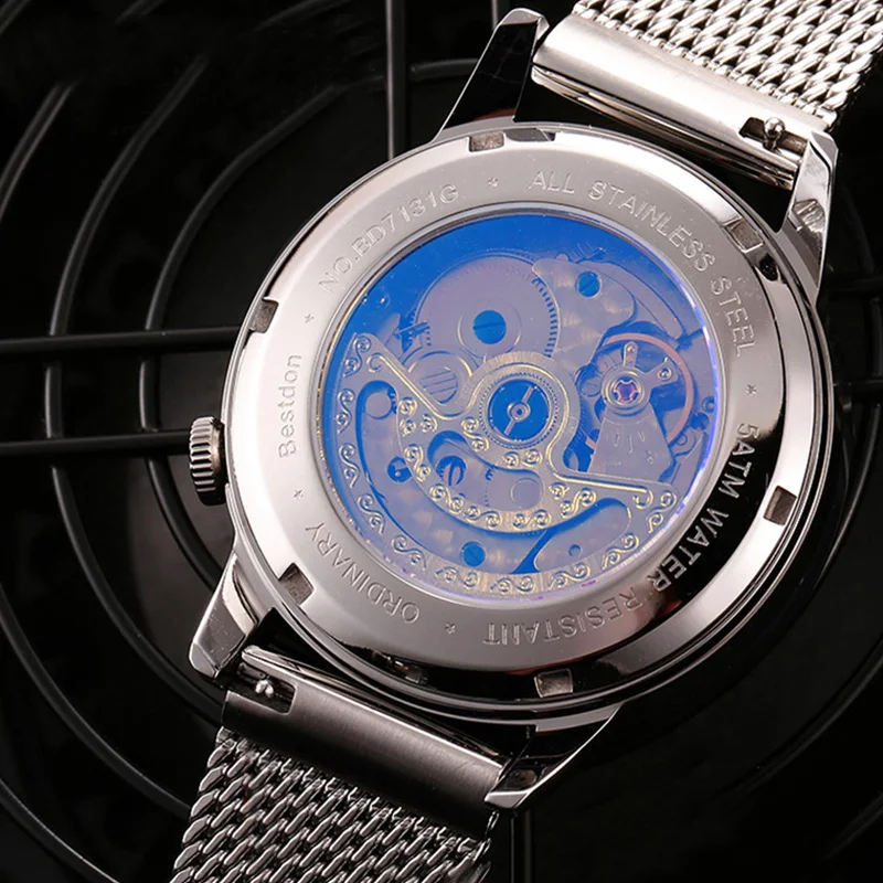 Bestdon Мужские механические часы автоматические Роскошные брендовые полностью