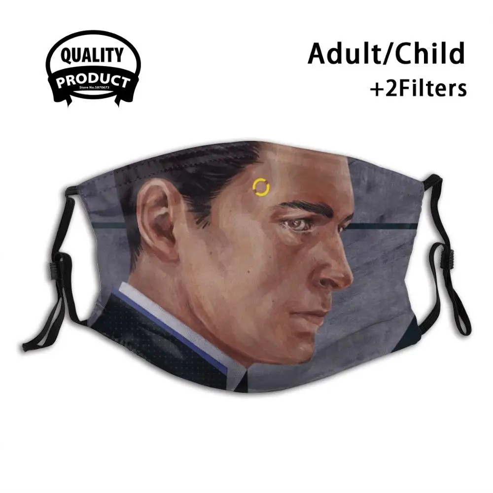 

Deviant Hunter Reusable Mouth Mask Washable Filter Anti Dust Face Masks Detroit Become Human Dbh Connor Android Detroit Fanart