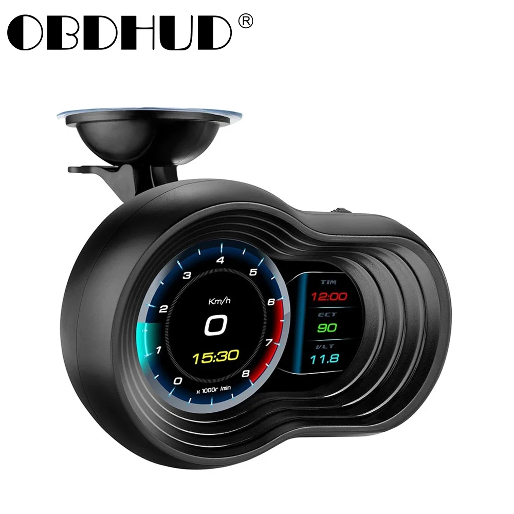 WiiYii Новый F9 HUD OBD2 головой вверх Дисплей автомобиля GPS датчик навигации цифровой