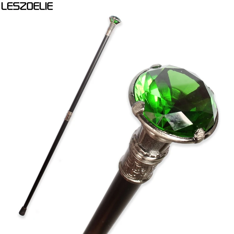 

Emerald Crystal Handle Walking Cane For Man Diamond Handle Walking Sticks Women Decorative Fashionable Cospaly Stick