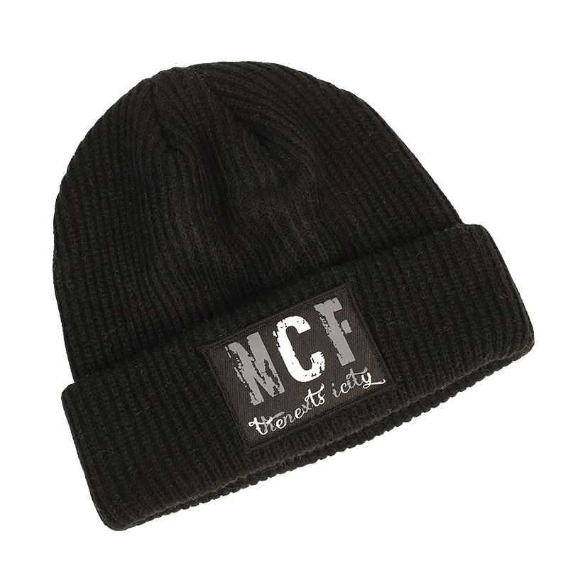 

Autumn and winter candy color woolen hat knitted hat trendy brand cold hat logo