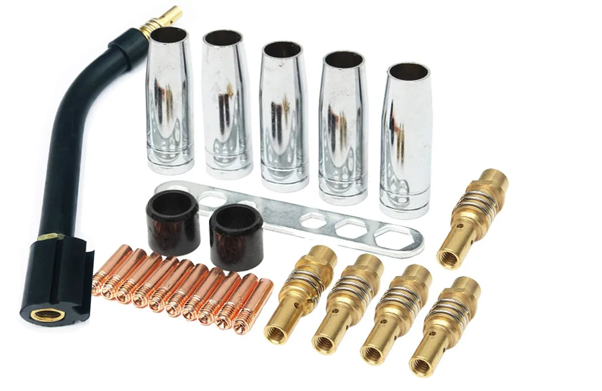 

24PCS Nozzle Holder MIG / MAG MB15 0.8 Contact Nozzle Gas Nozzle Soldering Tools MB 14/15 / 150 Gas Nozzle MB 14/15/150