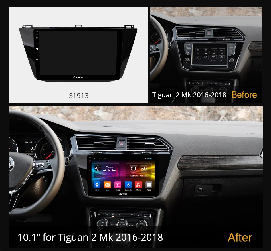 Ownice 360Panorama Android10.0 8 ядер автомобильный dvd gps навигация k3 k5 k6 для VW Volkswagen Tiguan 2 Mk 2016 2018