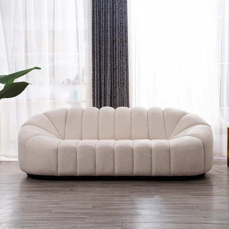 

Nordic simple modern sofa pumpkin special-shaped sofa fabric combination three-person small apartment living room villa hotel