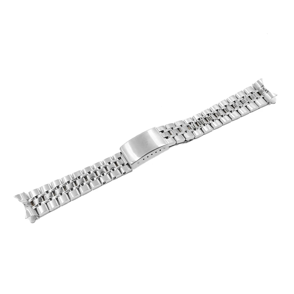 Rolamy 19mm Middle Gold 316L Stainless Steel Hollow Curved End Screw Links Replacement Wrist Watch band Strap Bracelet For Tudor