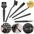 Домашние товары, черная пластиковая маленькая портативная ручка, нейлоновые антистатические щетки, Набор щеток для чистки клавиатуры, инструменты для уборки дома