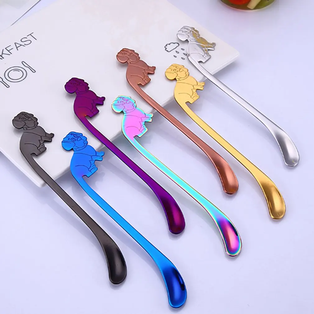 Dog Tail Tea Coffee Spoon Milk Dessert Stirring Spoons Stainless Steel Ice Cream Soup Feeding Creative Design Mug | Дом и сад
