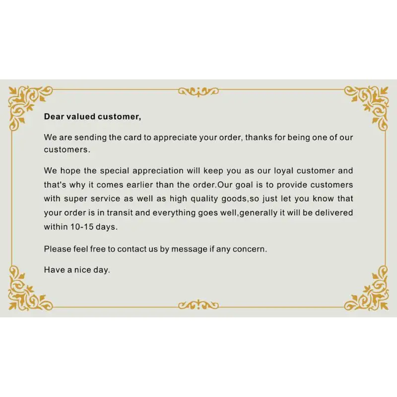 

1pc Card Folding Message Card with Business Greeting Word Amazon Card