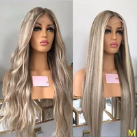 peruvian full lace ombre highlights platinum blonde 13x6 lace front human hair wig prepluck headband ash blonde transparent lace