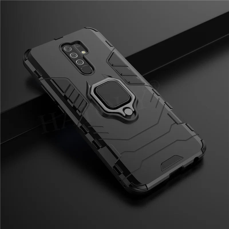 Чехол для Xiaomi Redmi 9 с кольцом-удерживателем на магните, из силикона и ТПУ, с бампером на задней панели для телефона 9A, 9C, 8, 8A.