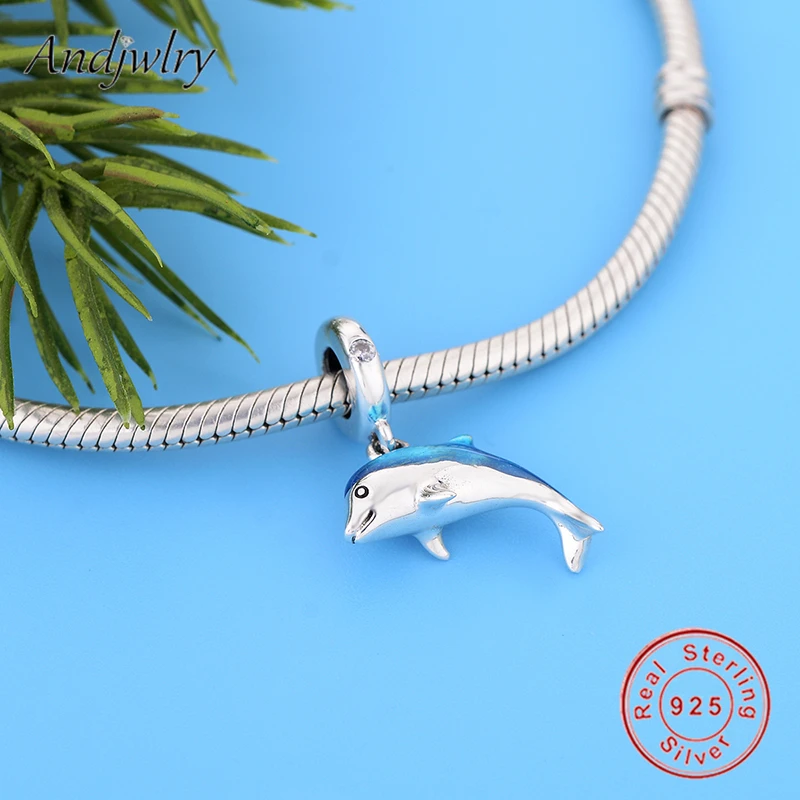 925 пробы Серебряная Подвеска Мерцающий Дельфин на крючках очаровательный