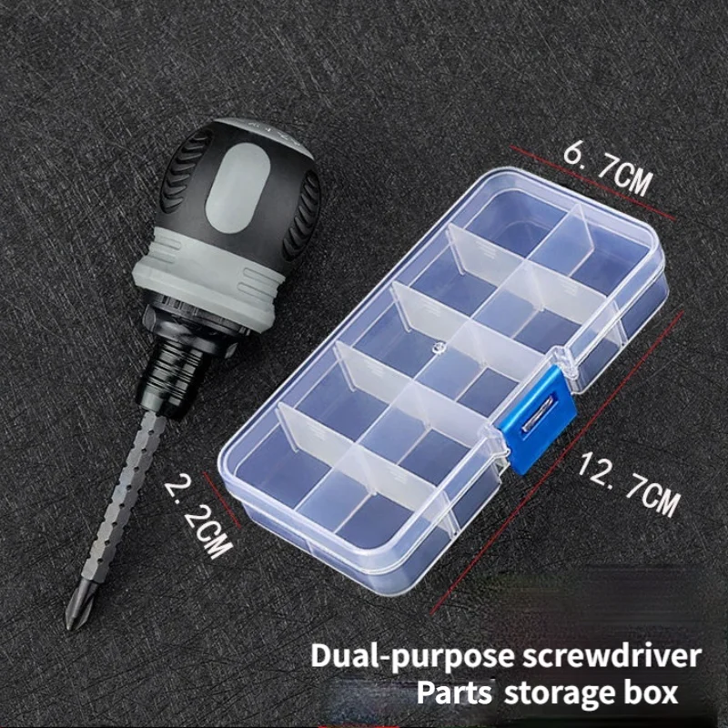 

Ratchet Dual-Purpose Screwdriver Household Cross Word Multi-Function Telescopic Bit Mini Screwdriver Repair Hand Tool