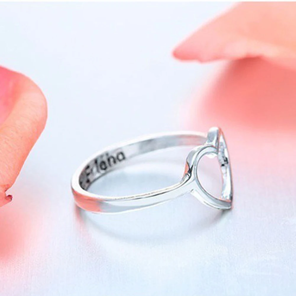 1 шт. кольцо с вырезами в форме сердца принтом лучшего друга Серебряного и