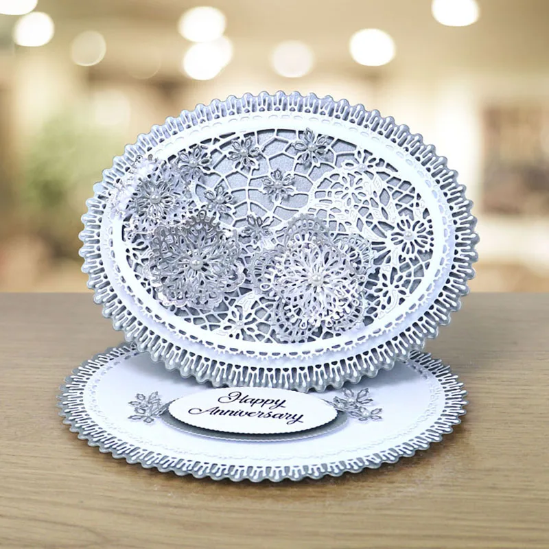 Цветок феи квадратная круг животное Стрекоза резки трафарет для карты альбома