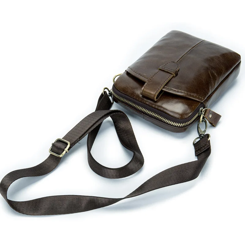 Винтажные мужские сумки-мессенджеры из натуральной кожи маленькая дорожная