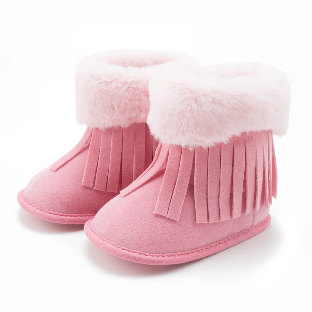 

Новинка 2020, зимние детские ботинки, ботинки, детская обувь, теплая замшевая обувь с бахромой, обувь для мальчиков и девочек, Уличная обувь на ...