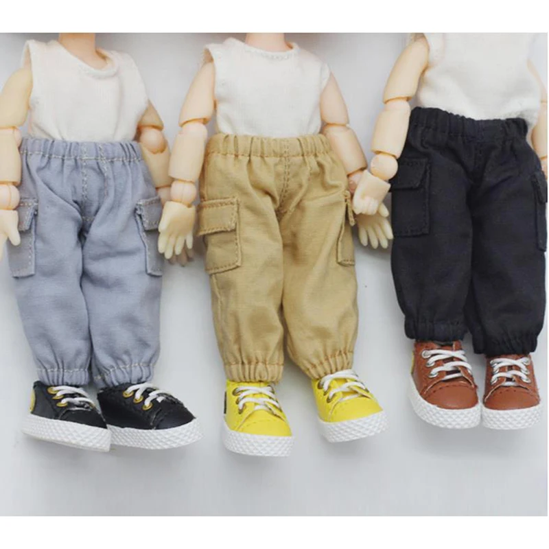 

Baby Clothes 1/12 Doll Accessories Overalls Pant Doll Trousers Short sleeve T-shirt