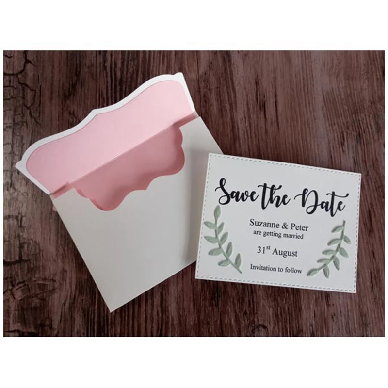 Открывающийся конверт с карточкой внутри металлические режущие штампы милый