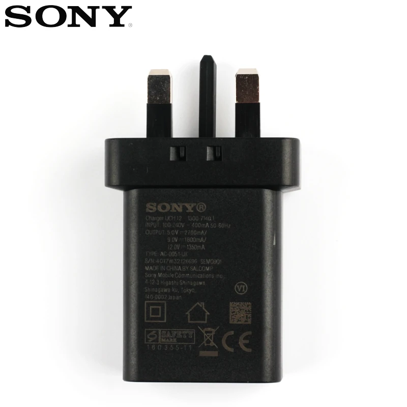 Адаптер для быстрой зарядки UCH10 Sony Xperia E5 C5 Ultra Z5 Premium J5 Compact XA XZ Pro PY7 21831A|Зарядные