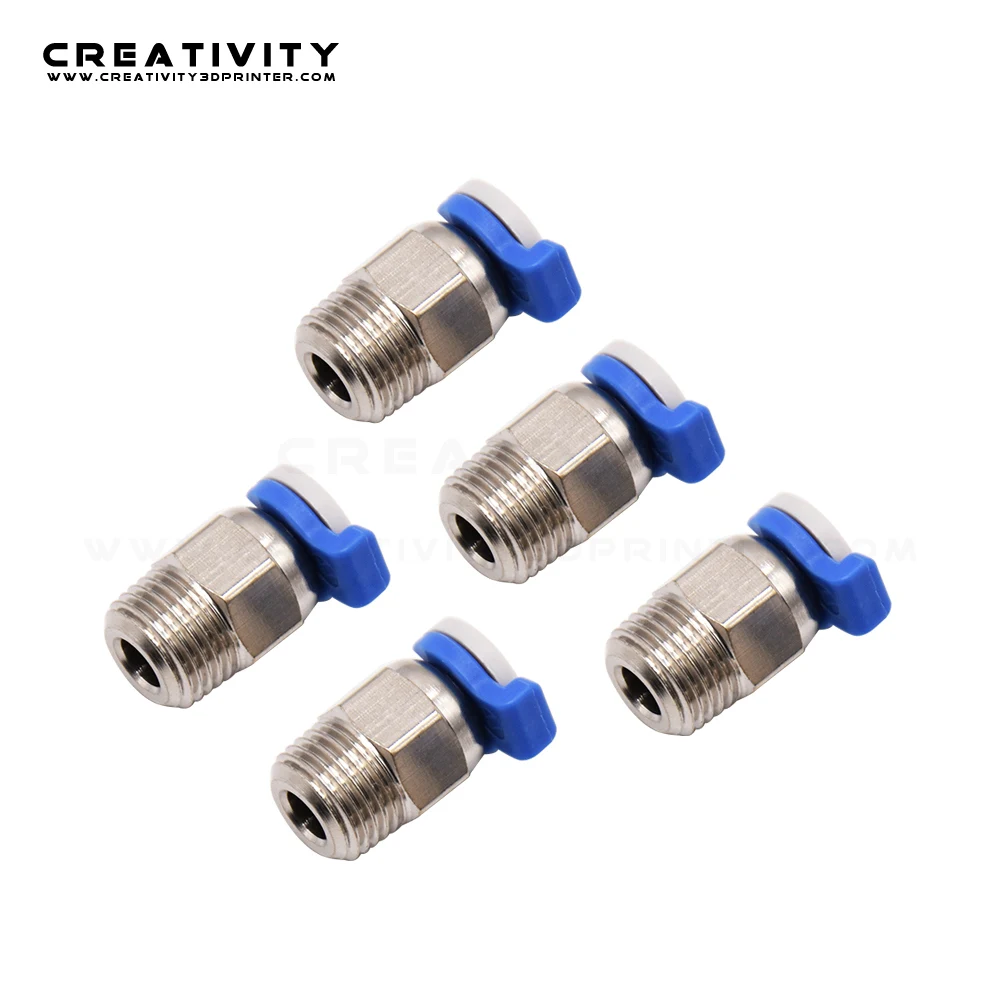

5/10 PCS Pneumatic Connectors PC4-01 For V6 CR10 J-head MK8 1.75mm PTFE Tube 3D Printer Parts Quick Coupler Fittings Hotend Part