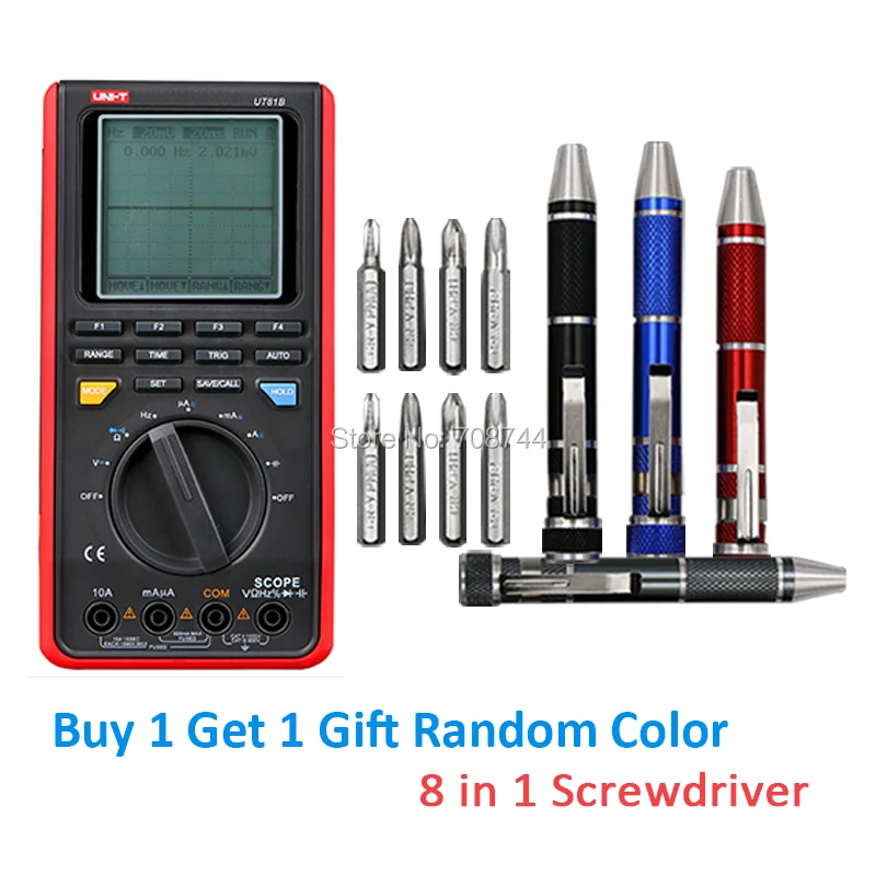 UNI T UT81B цифровой мультиметр осциллограф AC DC Вольт Ампер Ом Емкость Гц Тестер|multimeter