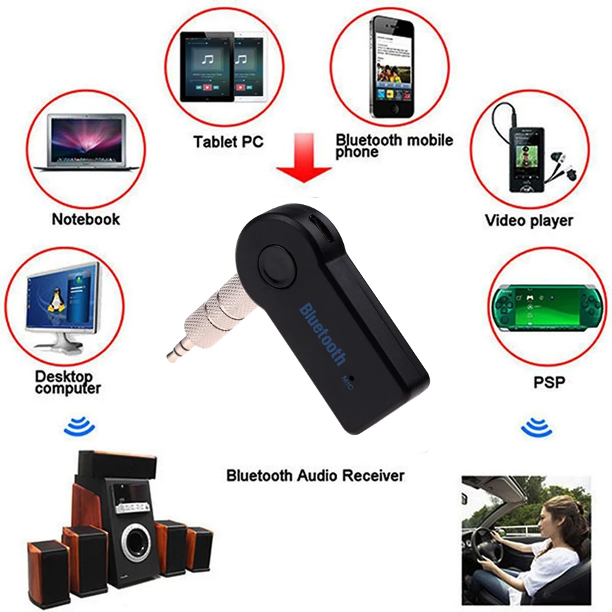 2 в 1 беспроводной приемник Bluetooth 5 0 адаптер передатчика музыкальный аудио Aux A2dp