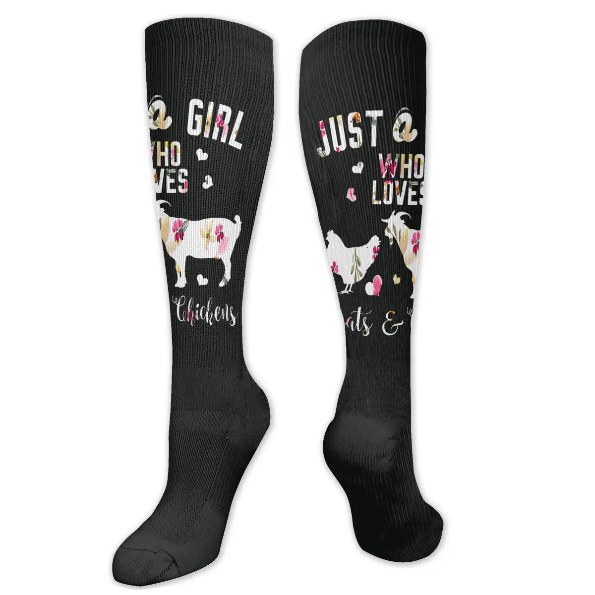 

Компрессионные носки для женщин и мужчин, с изображением коз и цыплят