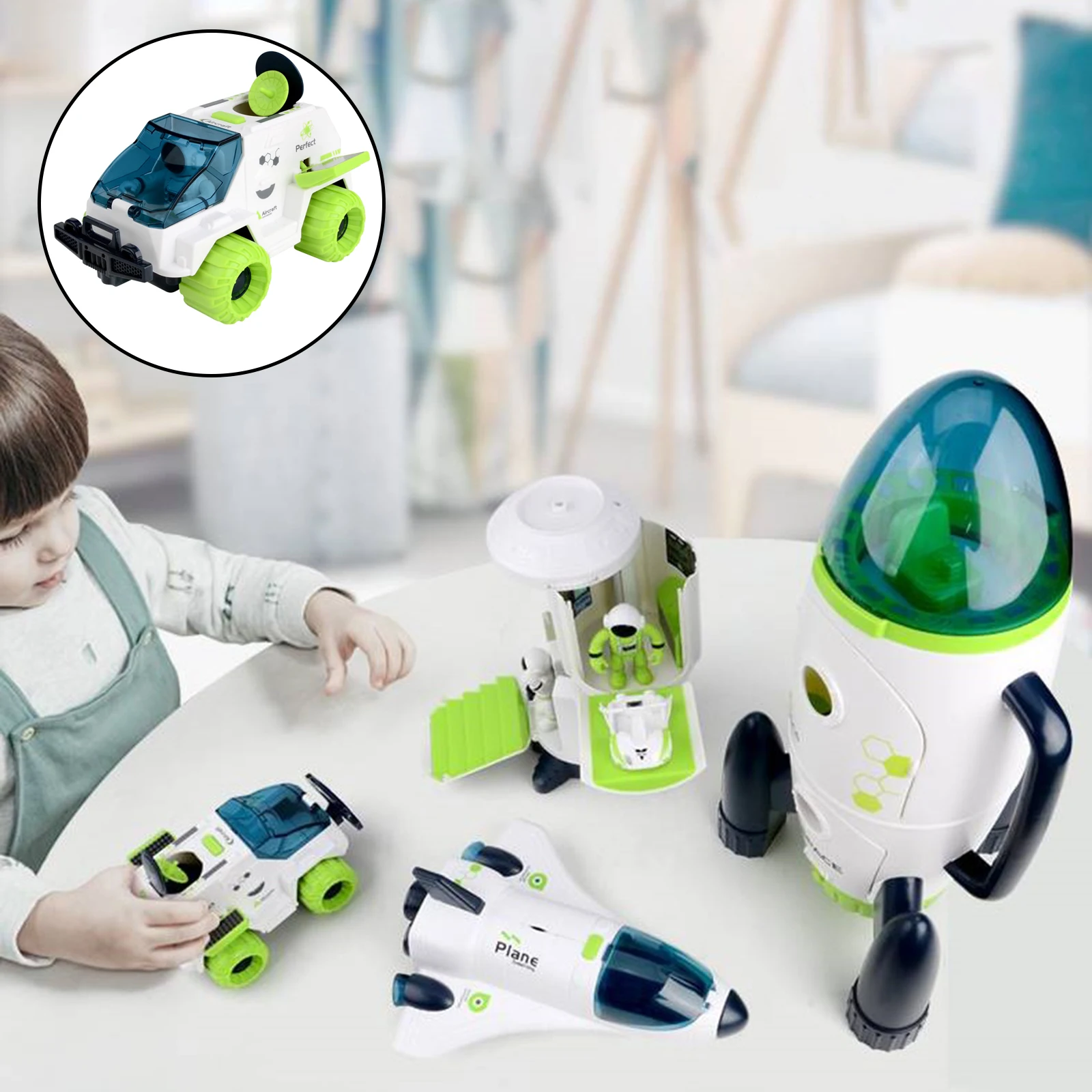 

Simulation Space Toy Vehicles Lights & Sounds Explore Space Spaceship Toys Aviation Model Gifts for Boys and Girls Age 3-6 years