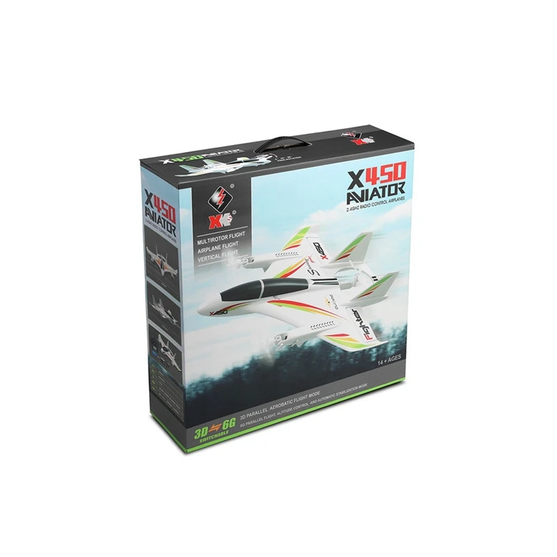 XK X450 VTOL 2 4G 6CH EPO 450 мм размах крыльев 3D/6G переключаемый режим аэробики RC Самолет RTF