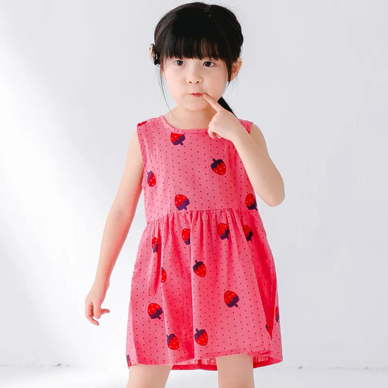 Летнее платье принцессы для девочек искусственные хлопковые детские платья в